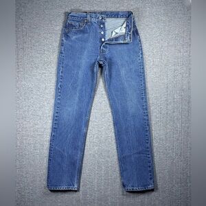 Vintage Levi’s 501xx Jeans Womens 28x30 Valencia St 555 USA Button Fly 90s
